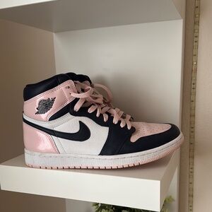 Jordan Women's High-Top Sneakers - Black and Pink